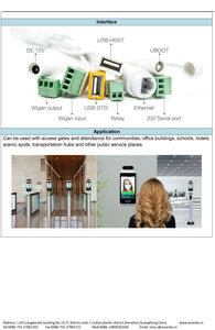 8 Inch Facial Recognition Temperature Measurement Terminal With Built-in QR Code Scanner
