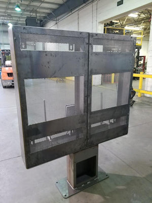 Totems, High Gage Rolled Steel, IP67 Outdoor Rated Weatherproof Digital Display, QLED, 4500 NITS, 24/7 Runtime, Portrait or Landscape Orientation, with 8ohm Speaker, HD Camera.  Sizes (46”, 55”, 75”), Single, Dual, Triple Screens