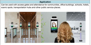 8 Inch Facial Recognition Temperature Measurement Terminal With Built-in QR Code Scanner