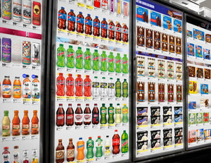 Transparent LCD Digital Display Cooler Doors
