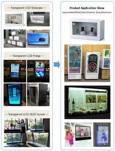 Transparent LCD Digital Display Cabinet with Interactive LCD Monitor, 24/7 Runtime, Windows & Android Operating System (12" to 98") - Barrel Run Enclosures