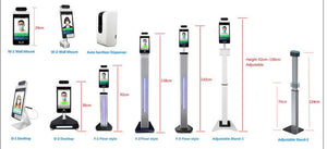 8 Inch Facial Recognition Temperature Measurement Terminal With Built-in QR Code Scanner